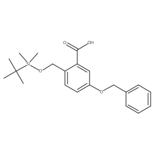 5-(Benzyloxy)-2-(((tert-butyldimethylsilyl)oxy)methyl)benzoic acid结构式