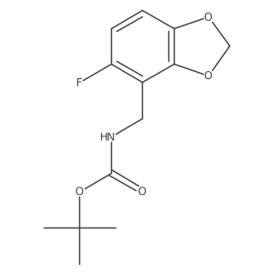 Tert-butyl ((5-fluorobenzo[d][1,3]dioxol-4-yl)methyl)carbamate结构式