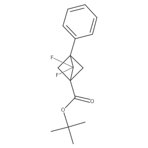 Tert-butyl 2,2-difluoro-3-phenylbicyclo[1.1.1]pentane-1-carboxylate Structure