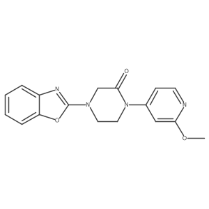 4-(1,3-Benzoxazol-2-yl)-1-(2-methoxypyridin-4-yl)piperazin-2-one结构式