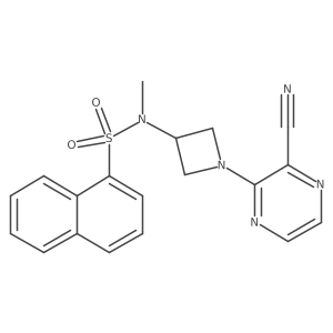 N-[1-(3-Cyanopyrazin-2-yl)azetidin-3-yl]-N-methylnaphthalene-1-sulfonamide Structure