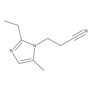 2-Ethyl-5-methyl-1H-imidazole-1-propanenitrile Structure