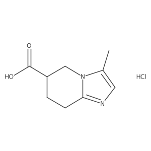 3-methyl-5H,6H,7H,8H-imidazo[1,2-a]pyridine-6-carboxylic acid hydrochloride结构式