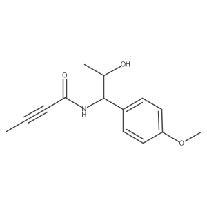 N-[2-hydroxy-1-(4-methoxyphenyl)propyl]but-2-ynamide结构式
