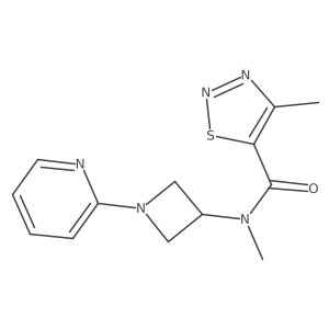 N,4-dimethyl-N-[1-(pyridin-2-yl)azetidin-3-yl]-1,2,3-thiadiazole-5-carboxamide Structure