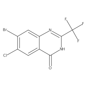 7-Bromo-6-chloro-2-(trifluoromethyl)quinazolin-4(1H)-one Structure