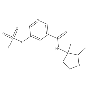 5-[(2,3-Dimethyloxolan-3-yl)carbamoyl]pyridin-3-yl sulfurofluoridate Structure
