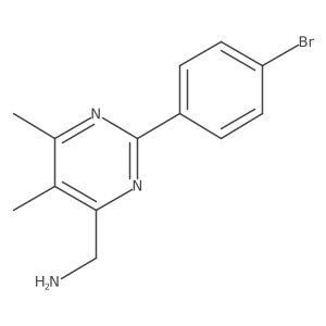 1-[2-(4-Bromophenyl)-5,6-dimethylpyrimidin-4-yl]methanamine Structure
