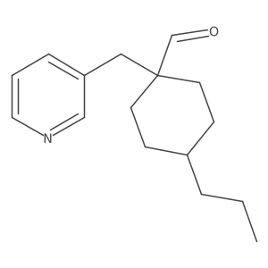 4-Propyl-1-[(pyridin-3-yl)methyl]cyclohexane-1-carbaldehyde结构式