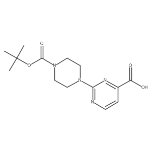 2-{4-[(Tert-butoxy)carbonyl]piperazin-1-yl}pyrimidine-4-carboxylic acid结构式