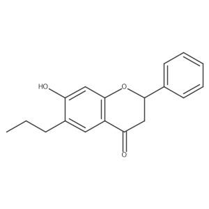 2,3-Dihydro-7-hydroxy-2-phenyl-6-propyl-4H-1-benzopyran-4-one Structure