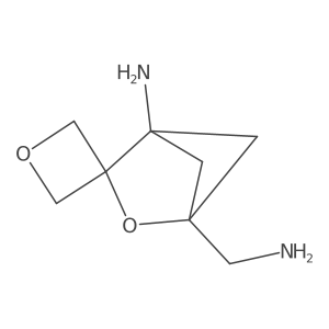 4-(Aminomethyl)-3-oxaspiro[bicyclo[2.1.1]hexane-2,3'-oxetan]-1-amine结构式