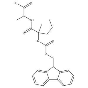 (2R)-2-[2-({[(9H-fluoren-9-yl)methoxy]carbonyl}amino)-2-methylpentanamido]propanoic acid Structure