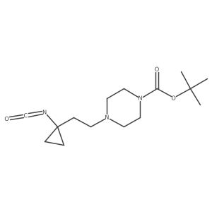 Tert-butyl 4-[2-(1-isocyanatocyclopropyl)ethyl]piperazine-1-carboxylate Structure