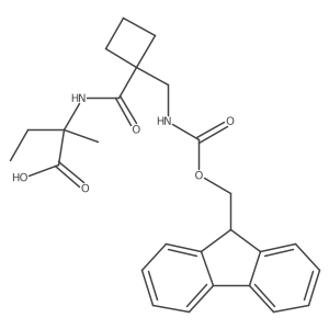2-({1-[({[(9H-fluoren-9-yl)methoxy]carbonyl}amino)methyl]cyclobutyl}formamido)-2-methylbutanoic acid结构式