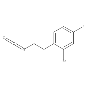2-Bromo-4-fluoro-1-(2-isocyanatoethyl)benzene Structure
