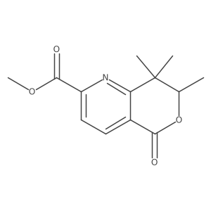 Methyl 7,8-dihydro-7,8,8-trimethyl-5-oxo-5H-pyrano[4,3-b]pyridine-2-carboxylate结构式