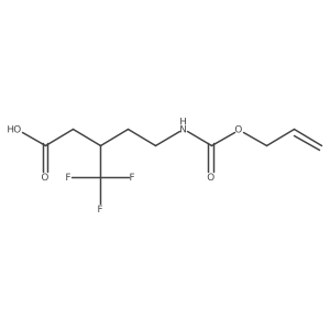 5-{[(Prop-2-en-1-yloxy)carbonyl]amino}-3-(trifluoromethyl)pentanoic acid Structure