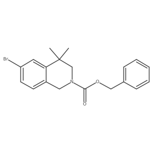Benzyl 6-bromo-4,4-dimethyl-1,2,3,4-tetrahydroisoquinoline-2-carboxylate Structure