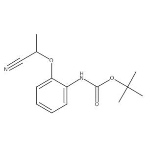 tert-butyl N-[2-(1-cyanoethoxy)phenyl]carbamate Structure