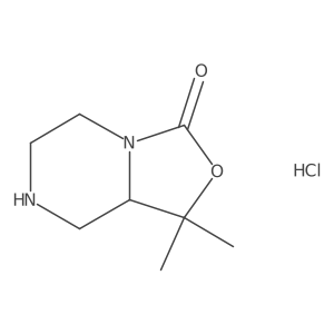 (R)-1,1-Dimethylhexahydro-3H-oxazolo[3,4-A]pyrazin-3-one hcl结构式