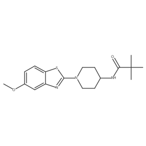 N-[1-(5-methoxy-1,3-benzothiazol-2-yl)piperidin-4-yl]-2,2-dimethylpropanamide结构式