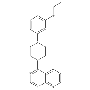 N-ethyl-4-(4-{pyrido[2,3-d]pyrimidin-4-yl}piperazin-1-yl)pyrimidin-2-amine结构式