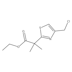 Ethyl2-[4-(chloromethyl)-1,3-thiazol-2-yl]-2-methylpropanoate Structure