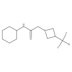 N-cyclohexyl-2-[3-(trifluoromethyl)azetidin-1-yl]acetamide Structure
