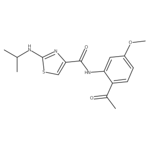 N-(2-Acetyl-5-methoxyphenyl)-2-(isopropylamino)-1,3-thiazole-4-carboxamide Structure