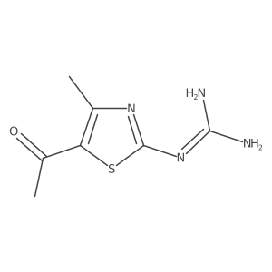 N-(5-Acetyl-4-methyl-1,3-thiazol-2-yl)guanidine结构式