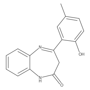 (E)-4-(2-Hydroxy-5-methylphenyl)-1H-benzo[b][1,4]diazepin-2(3H)-one Structure