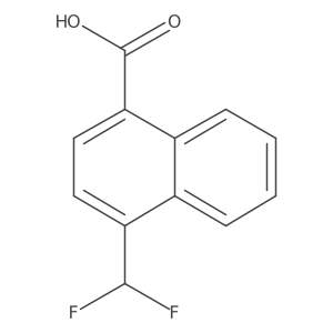 1-(Difluoromethyl)naphthalene-4-carboxylic acid Structure