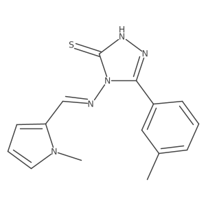 4-(((1-Methyl-1H-pyrrol-2-yl)methylene)amino)-3-(m-tolyl)-1H-1,2,4-triazole-5(4H)-thione结构式