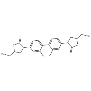 (5R,5'R)-3,3'-(2,2'-Difluoro-[1,1'-biphenyl]-4,4'-diyl)bis(5-(hydroxymethyl)oxazolidin-2-one) Structure