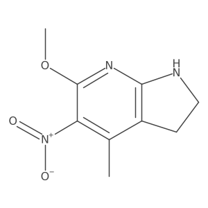 4-Methyl-5-nitro-6-methoxy-7-azaindoline结构式