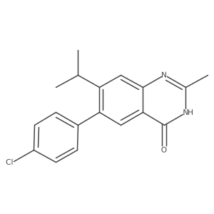 6-(4-chloro-phenyl)-7-isopropyl-2-methyl-3H-quinazolin-4-one结构式