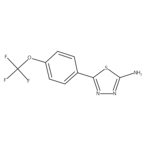 5-[4-(Trifluoromethoxy)phenyl]-1,3,4-thiadiazol-2-amine结构式