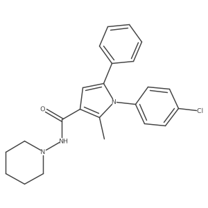 1-(4-Chlorophenyl)-2-methyl-5-phenyl-n-piperidin-1-yl-1h-pyrrole-3-carboxamide Structure