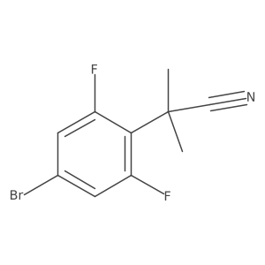 2-(4-Bromo-2,6-difluorophenyl)-2-methylpropanenitrile结构式