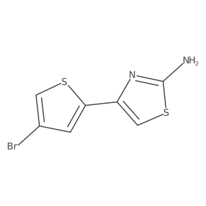 4-(4-Bromothiophen-2-yl)-1,3-thiazol-2-amine结构式