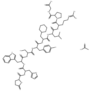 (D-Cha(sup 6))-LHRH acetate结构式