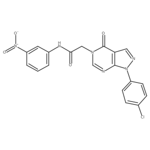 2-(1-(4-chlorophenyl)-4-oxo-1H-pyrazolo[3,4-d]pyrimidin-5(4H)-yl)-N-(3-nitrophenyl)acetamide Structure