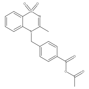 acetic 4-((3-methyl-1,1-dioxido-4H-benzo[e][1,2,4]thiadiazin-4-yl)methyl)benzoic anhydride结构式