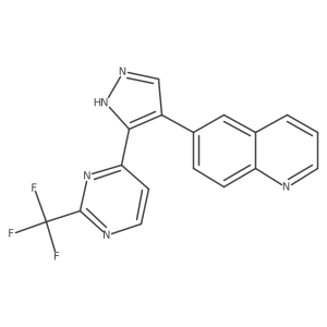 6-[3-(2-Trifluoromethyl-pyrimidin-4-yl)-1h-pyrazol-4-yl]-quinoline Structure