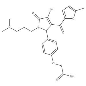 2-(4-{1-[3-(dimethylamino)propyl]-4-hydroxy-3-(5-methylfuran-2-carbonyl)-5-oxo-2,5-dihydro-1H-pyrrol-2-yl}phenoxy)acetamide Structure