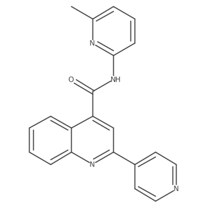 N-(6-methylpyridin-2-yl)-2-(pyridin-4-yl)quinoline-4-carboxamide结构式