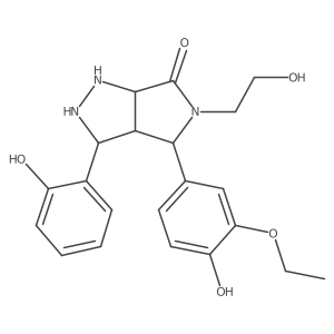 4-(3-Ethoxy-4-hydroxyphenyl)-5-(2-hydroxyethyl)-3-(2-hydroxyphenyl)-1,2,3,3a,4,6a-hexahydropyrrolo[3,4-c]pyrazol-6-one结构式