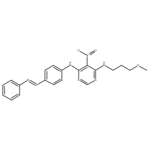 4,6-Pyrimidinediamine, N4-(3-methoxypropyl)-5-nitro-N6-[4-(2-phenyldiazenyl)phenyl]-结构式