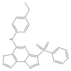 N-(4-ethylphenyl)-3-(phenylsulfonyl)thieno[2,3-e][1,2,3]triazolo[1,5-a]pyrimidin-5-amine Structure